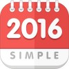 卓上カレンダー2016：シンプルカレンダー 「ウィジェット」 InitPlay