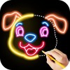 Draw Glow Animals Draw apps for free