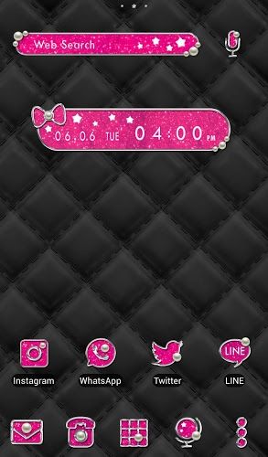 キュート壁紙アイコン Black Pink 無料 Home By Ateam アプリクエスト Android アプクエ