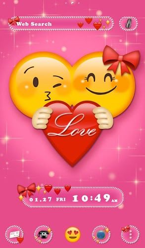 可愛い壁紙アイコン Emoji Love 無料 Home By Ateam アプリクエスト Android アプクエ