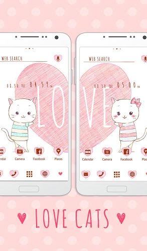 ペア壁紙 Love Cats Home無料きせかえ Home By Ateam アプリクエスト Android アプクエ