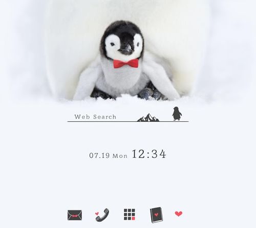 無料壁紙 ペンギンの赤ちゃん かわいいきせかえ アイコン Home By Ateam アプリクエスト Android アプクエ