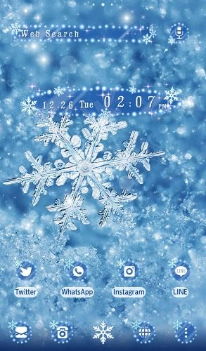 冬壁紙アイコン 雪の結晶 無料 Home By Ateam アプリクエスト Android アプクエ