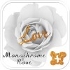 モノクロームローズ-薔薇の壁紙＆アイコン [+]HOME by Ateam